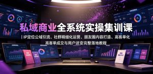 私域商业全系统实操课｜IP定位公域引流、社群精细化运营、朋友圈内容打造、高客单成交与用户裂变完整落地教程-一起网赚吧