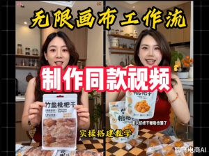 无限画布工作流一键复刻爆款带货视频，实操搭建，操作简单-一起网赚吧