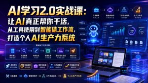 AI学习2.0实战课：让AI真正帮你干活，从工具使用到智能体工作流，打造个人AI生产力系统-一起网赚吧