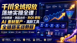 千川全域投放落地实操全课|计划搭建・测品出价・ROI优化・AI素材量产・高阶工具全链路实战教程-一起网赚吧