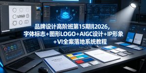 品牌设计高阶班第15期2026,字体标志+图形LOGO+AIGC设计+IP形象+VI全案落地系统教程-一起网赚吧