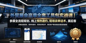 外贸展会赢单全套工具包实战课|参展全流程规划、线上预热邀约、现场谈单话术、展后客户跟进复盘完整落地教程-一起网赚吧